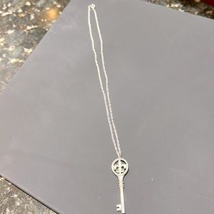 Lovell key pendant with 18” silver chain